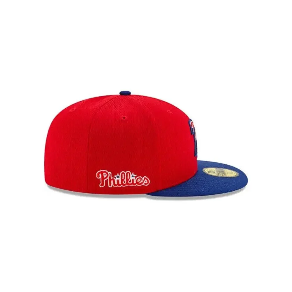 New Era Philadelphia Phillies Batting Practice MLB Bell Red 59FIFTY Fitted Hat 8